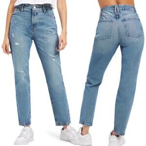 Good American Women's Straight Leg Jeans - Light Blue